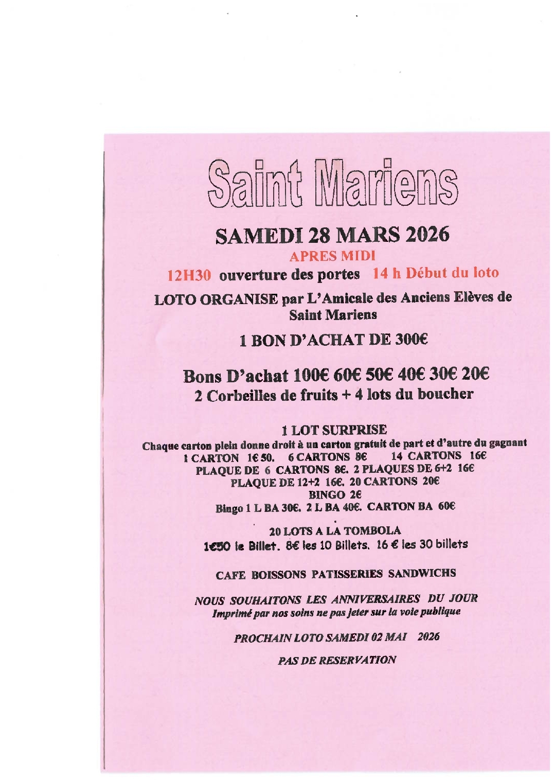 loto  28-03